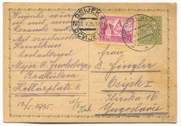 BRATISLAVA Slovakia - Postal Stationery 1935. Traveled For Osijek Croatia - Postcards