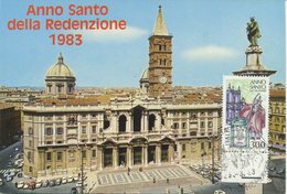 ITALIA - FDC MAXIMUM CARD 1983 - ANNO SANTO - BASILICA DI SANTA MARIA MAGGIORE - ANNULLO SPECIALE - Cartoline Maximum