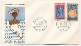 SENEGAL - 2 Enveloppes FDC - "Poupées De Gorée"  - 2/1/1966 - DAKAR - Sénégal (1960-...)