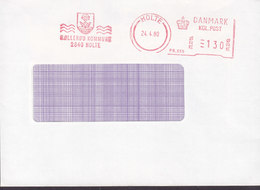 Denmark ATM Cds. (PB. 559) SØLLERØD KOMMUNE, HOLTE 1980 Meter Cover Freistempel Brief - Automaatzegels [ATM]