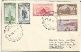 NUEVA ZELANDA 1950 CC MAT PHILATELIC EXHIBITION CHRISTCHURCH - Briefe U. Dokumente