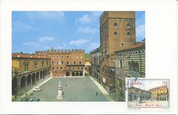 ITALIA - FDC MAXIMUM CARD 1987 - PIAZZA DEI SIGNORI A VERONA - ANNULLO SPECIALE - Cartoline Maximum