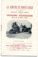 B001 -  La Semaine De Monte Carlo Saison 1903 - 1904 - Programmi