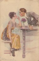 Illustrateur S. Bompard - Couple Smoking - Bompard, S.