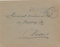 876/28 - FORTUNES 1919 - Enveloppe Griffe PAYE 0.10 Et Cachet HALLE 6 XII 18 - Expéd. Vander Beck - Fortune Cancels (1919)