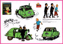 Planche D'Autocollant - TINTIN - DUPONT & DUPOND - 2 Chevaux - MILOU - Adhésif - Sticker - 5 Autocollants - Autocolantes