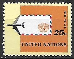 NATIONS - UNIES    -    Aéro  -    1963 .   Y&T N° 14 **.   Avion  /  Enveloppe - Luftpost