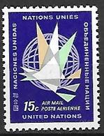 NATIONS - UNIES    -    Aéro  -    1963 .   Y&T N° 12 **. - Luftpost