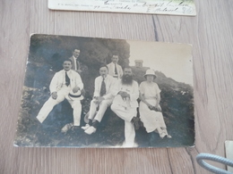 Carte Photo 1921 Dakar Souvenir à La Plage Groupe De Personnes Autographe DK - Sénégal