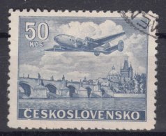 Czechoslovakia 1946 Airmail Mi#500 Used - Oblitérés