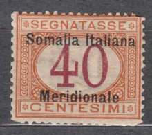 Italy Colonies Somalia 1906 Segnatasse Sassone#5 Mint Hinged - Somalië