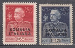 Italy Colonies Somalia 1925 Sassone#70,71 Perforation 13 1/2, Mint Hinged - Somalië