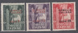 Italy Colonies Somalia 1923 Sassone#49-51 Mint Hinged - Somalia