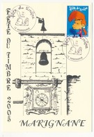 2 Cartes Locales - Fête Du Timbre MARIGNANE 2005 - Lettre Monde 20g Et Lettre 20g - MARIGNANE - 26.02.2005 - Storia Postale