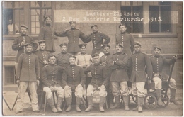 MILITARIA. CARTE PHOTO.LUSTIGE ELSÄSSER. 2 . RES. BATTERIE KARLSRUHE.1913. - Regimenten