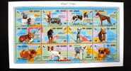 GAMBIE Chiens, Chien, Dog, Perro, Hunde, Feuillet 12 Valeurs N°1441/52. ** MNH - Dogs