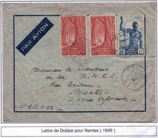 Congo Lettre Avion Dolisie 1949 Airmail Cover - Covers & Documents