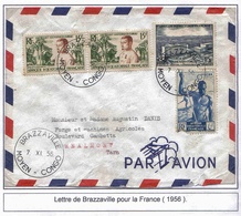 Congo Lettre Brazzaville 1956 Cover Hôpital FIDES - Covers & Documents