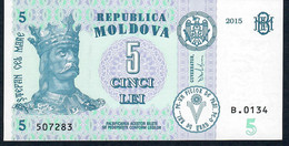 MOLDOVA  NLP  5 Lei  Dated 2015 But  Issued 2017 Signature 2     UNC. - Moldavia