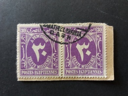 EGYPTE EGITTO مصر EGYPTE 1927 TAXES CHIFFRES FRAGMENT - Lettres & Documents