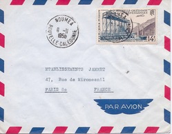 NOUVELLE CALEDONIE - LETTRE PAR AVION NOUMEA POUR PARIS 1956 - Briefe U. Dokumente