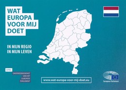 AK Niederlande 2019 EU - Mitgliedschaft + Landkarte + Fahne - Ausgabe Des EU-Parlamentes Brüssel Zur Europawahl - Europese Instellingen