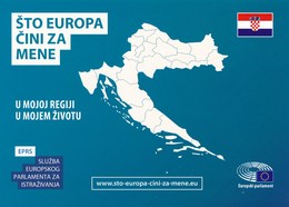 AK Kroatien 2019 EU - Mitgliedschaft + Landkarte + Fahne - Ausgabe Des EU-Parlamentes Brüssel Zur Europawahl - Organismos Europeos