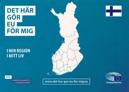 AK Finnland 2019 EU - Mitgliedschaft + Landkarte + Fahne - Ausgabe Des EU-Parlamentes Brüssel Zur Europawahl - Organismos Europeos