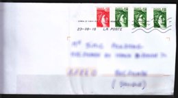 France Modern Cover Travelled To Serbia - Documents Of Postal Services