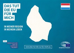 AK Luxemburg 2019 EU - Mitgliedschaft + Landkarte + Fahne - Ausgabe Des EU-Parlamentes Brüssel Zur Europawahl - Europese Instellingen