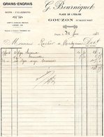 B01 - BOURNIQUET - Gouzon - Creuse 1933 - ROCHET - GRAINS ENGRAIS - Agriculture