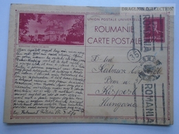 D163204 Romania Carte Postala Monastere Curtea De Arges - Fratelia -Cenzura Externa -  Kispest Hungary 1942 - 2de Wereldoorlog (Brieven)