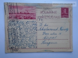 D163206 Romania Carte Postala Ploiesti Petrole  - Fratelia -Cenzura Externa -   Kispest Hungary 1941 - Lettres 2ème Guerre Mondiale