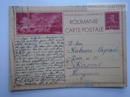 D163207 Romania Carte Postala Monastere  - Fratelia -Cenzura Externa -   Kispest Hungary 1942 - 2de Wereldoorlog (Brieven)