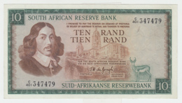 South Africa 10 Rand 1975 VF++ Pick 113c  113 C - South Africa