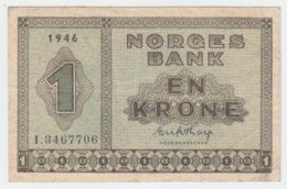 Norway 1 Krone 1946 AVF Pick 15b 15 B - Noorwegen