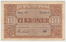 Denmark 10 Kroner 1944 AVF Pick 36a  36 A - Denmark