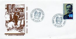 B01 - 5 Documents Louis Pasteur - 2 Enveloppes 1er Jour Et 3 Cartes Postales Premier Jour - Médecine