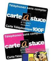 FRANCE TELECARTES  ASTUCE 4 DE 50F + 2 DE 100 F. TOTAL 6 CARTES - Interner Gebrauch