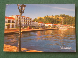 Greece 1998 Postcard " Vonitsa - Boat " To Germany - Navpaktos Castle - Greece