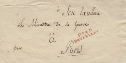 1810 - Enveloppe De  P.94.P. / BRUXELLES ( La Dyle  ) 33 Mm Rouge Pour Paris - 1794-1814 (French Period)