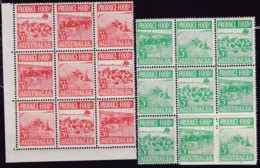 Australia 1953 Produce SG 255-60 Mint Never Hinged Blocks Of 9 - Nuevos