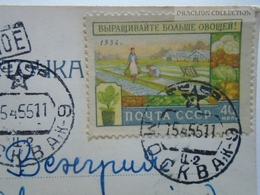 D163216 Lithuania - Military Officer J. TOMAI Autograph On Postcard  1955  Stamp Gardening - Russia URSS - Groenten