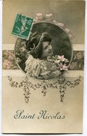 CPA - Carte Postale - Fantaisie - Saint Nicolas - Femme - Fleurs (M8158) - Nikolaus