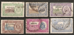 INDIA - BHOPAL 1936 - 1949 OFFICIALS SET SG O336/O341b FINE USED Cat £9 - Bhopal