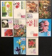 France Cartes Maximum - Lot De 10 Cartes Maximum - Thématique Fleurs - Collections, Lots & Séries