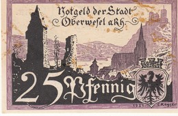 Billet Allemand - 25 Pfennig - Oberwesel 1921 - [11] Lokale Uitgaven