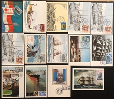 France Cartes Maximum - Lot De 14 Cartes Maximum - Thématique Bateaux - Collections, Lots & Séries