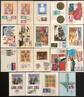 France Cartes Maximum - Lot De 19 Cartes Maximum - Thématique Vœux Anniversaires Centenaire - Colecciones & Series