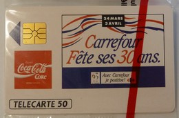 FRANCE - Carrefour - Coca Cola - 03/93 - 50 Units - Mint Blister - Phonecards: Private Use